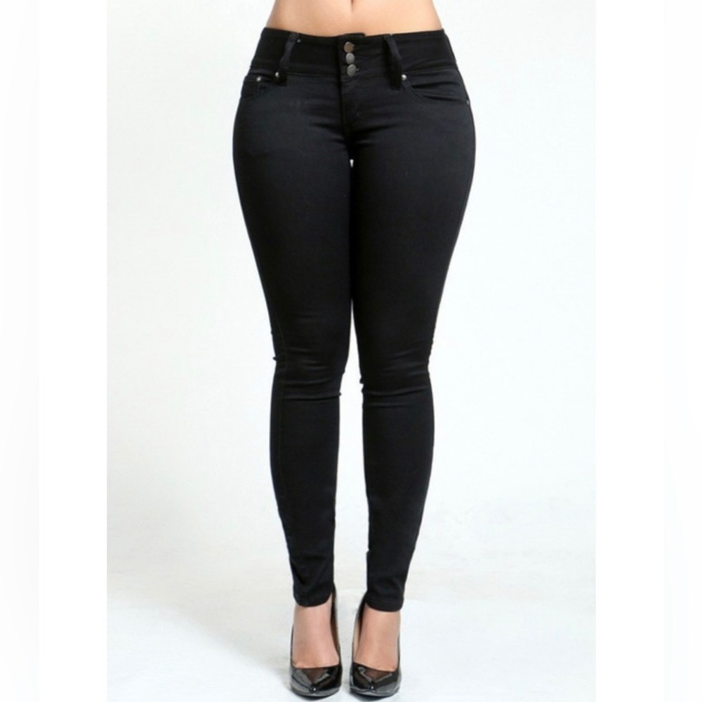High Rise Black Skinny Jeans
